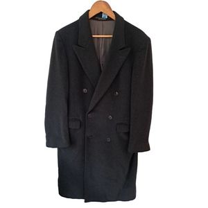 Vtg Jeller 100% cashmere coat long length pockets button up made in Hungary